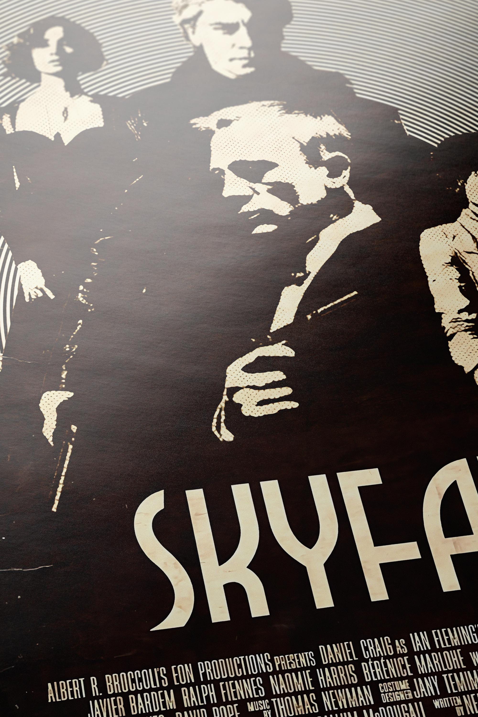 Skyfall Poster - James Bond Art Print, Spy Movie Poster, Vintage Cinema Decor, Gift Idea for 007 Saga Fans
