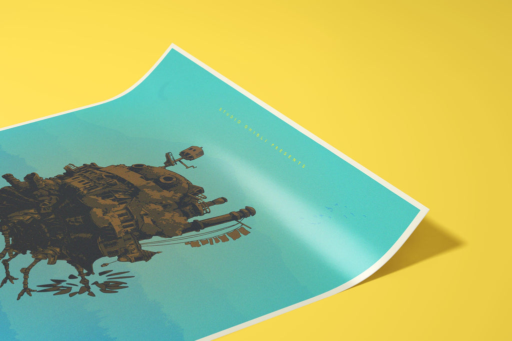 Howl’s Moving Castle Movie Poster - Wall Art Print, Anime Film, Studio Ghibli, Gift for Japanese Animation Fans