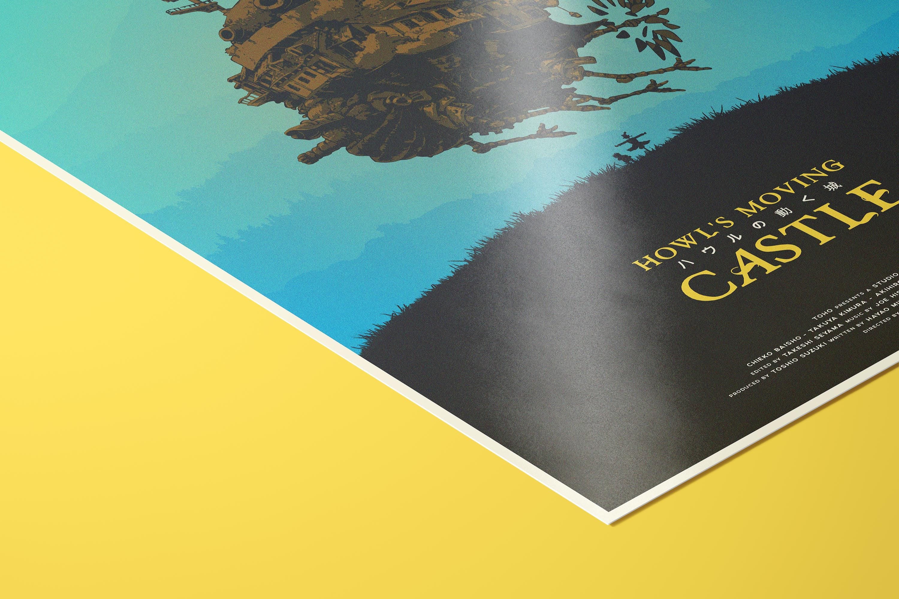 Howl’s Moving Castle Movie Poster - Wall Art Print, Anime Film, Studio Ghibli, Gift for Japanese Animation Fans