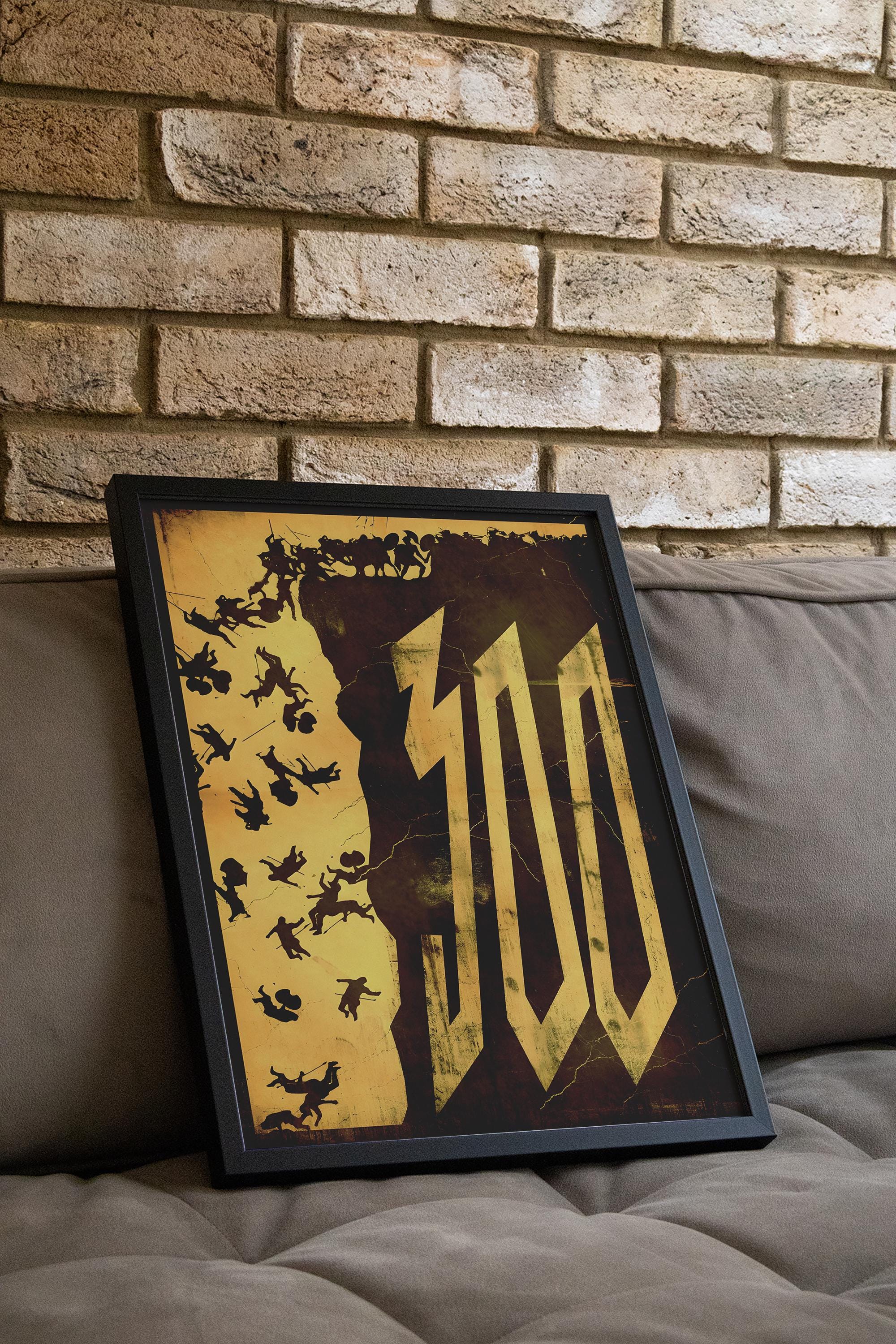 300 Movie Poster - Wall Art Print, Epic Cinema, Action Film, Gift for Spartan Fans