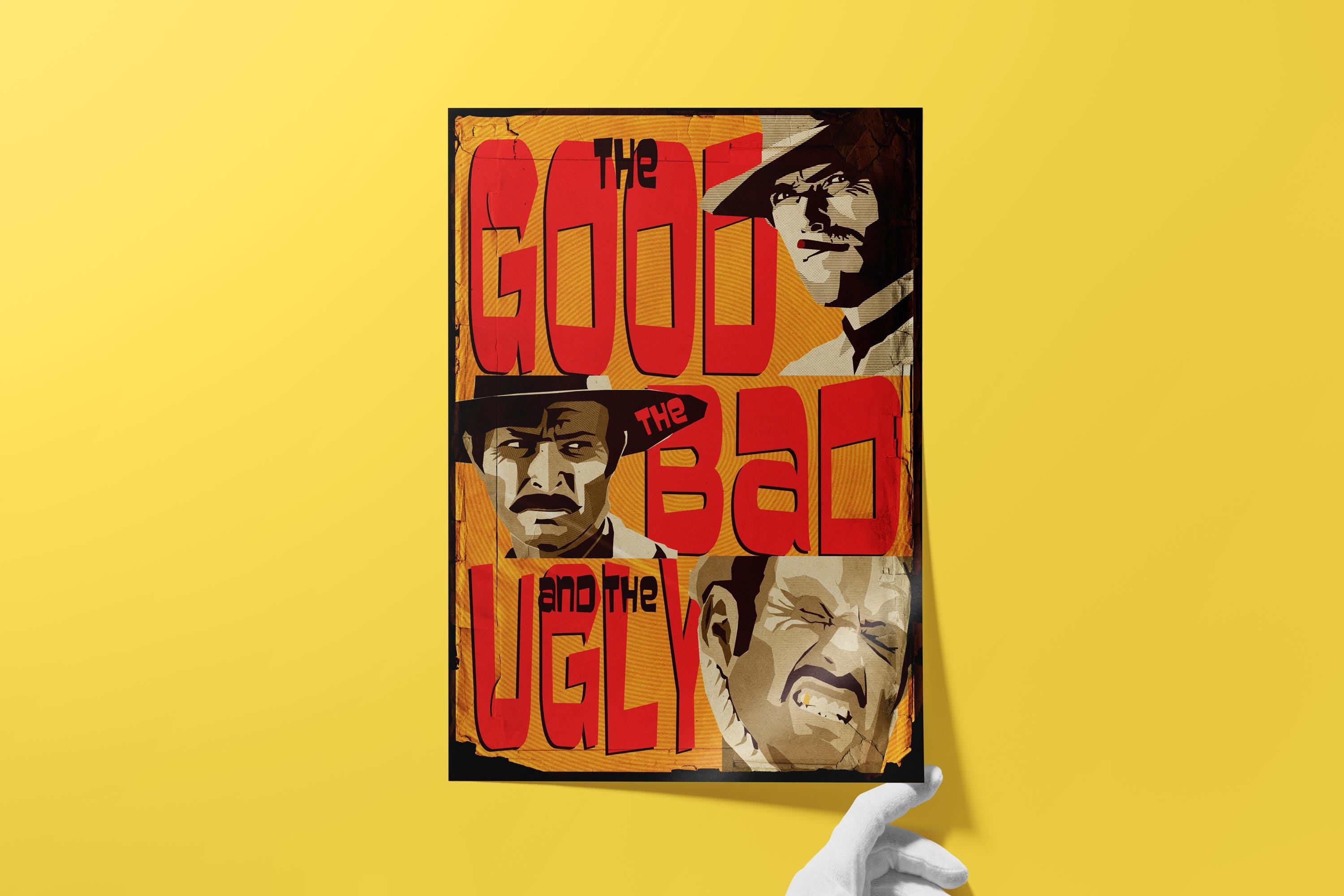 The Good the Bad and the Ugly Movie Poster - Wall Art Print, Western Film, Cult Cinema, Gift for Movie Fans