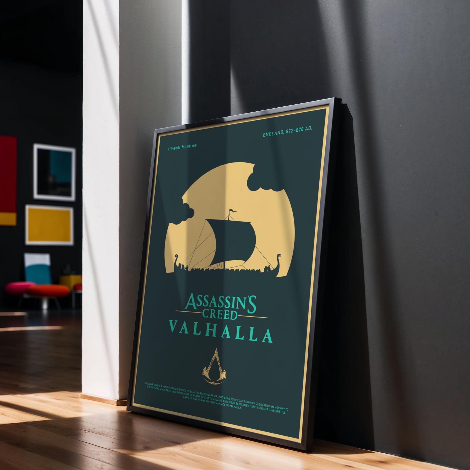Assassin’s Creed Valhalla Poster - Viking Video Game Art Print, Epic Gamer Wall Decor, Gift Idea for AC Saga Fans