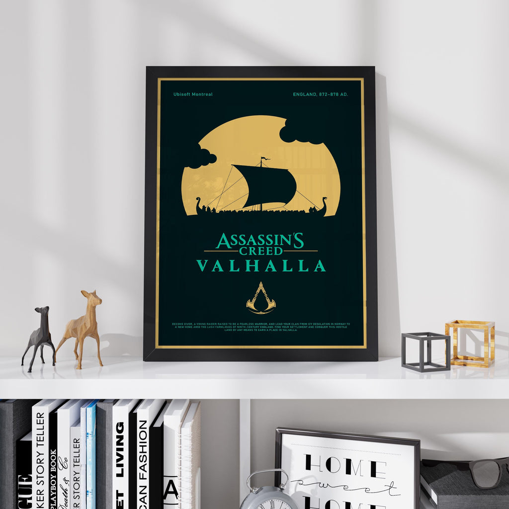 Assassin’s Creed Valhalla Poster - Viking Video Game Art Print, Epic Gamer Wall Decor, Gift Idea for AC Saga Fans