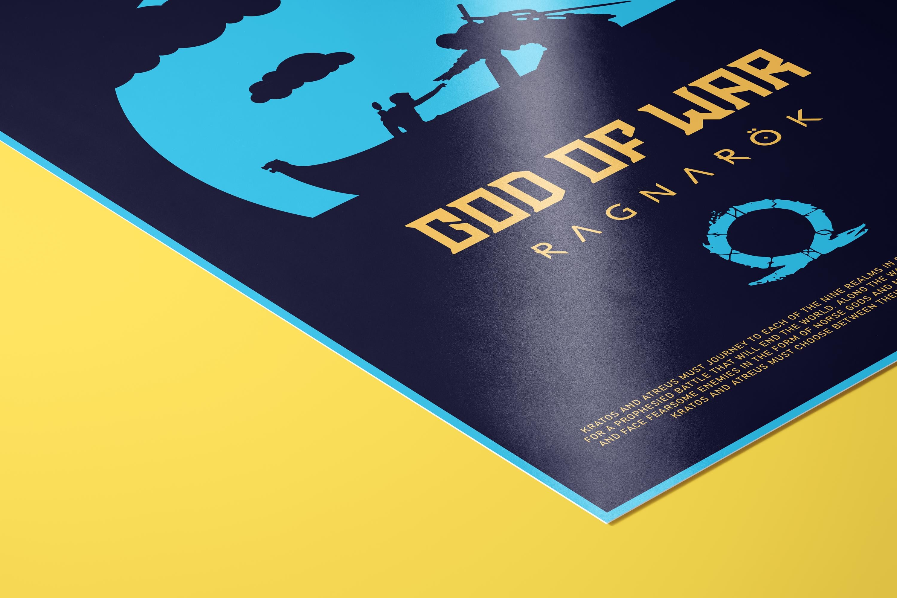 God of War Ragnarök Poster - Kratos and Atreus Art Print, Epic Norse Gaming Decor, Gift Idea for Gamer Room