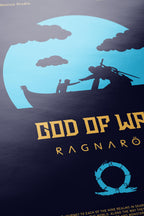 God of War Ragnarök Poster - Kratos and Atreus Art Print, Epic Norse Gaming Decor, Gift Idea for Gamer Room