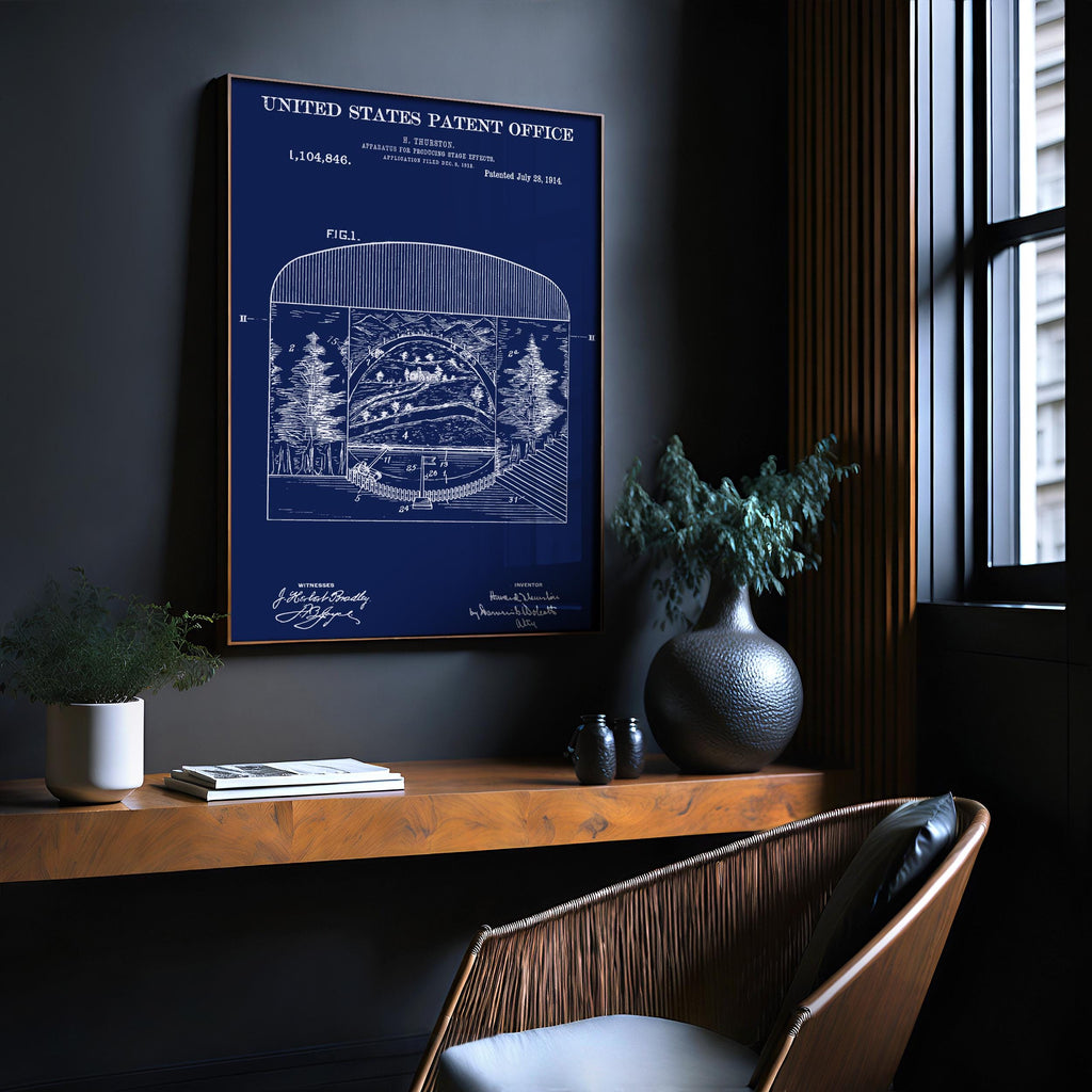 Apparatus for Producing Stage Effects Patent Poster - Vintage Print, Theater & Cinema Wall Art, Retro Decor (US1104846-1)