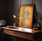 Motion Picture Projector (Beyer) Patent Poster – Vintage patent wall art, movie technology print, gift for film buffs (US3212837-2)
