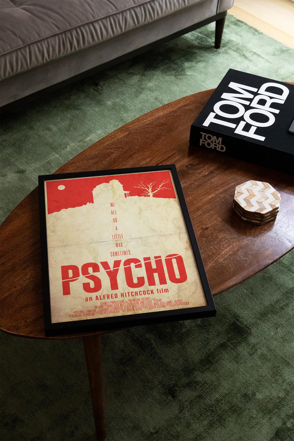 Psycho Movie Poster - Wall Art Print, Horror Cinema, Cult Classic, Gift for Hitchcock Fans
