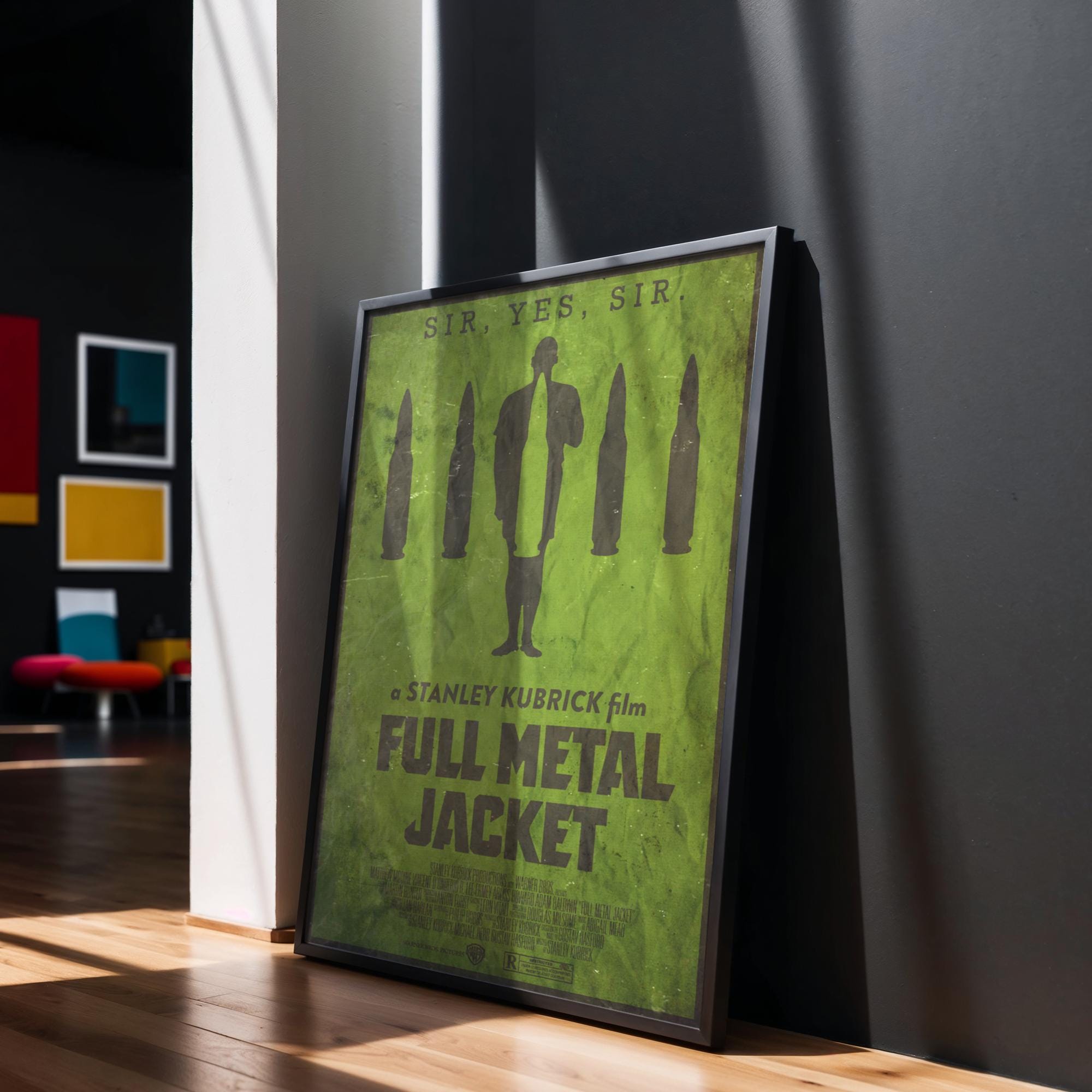 Full Metal Jacket Movie Poster - Wall Art Print, Cult Film, War Movie, Gift for Film Lovers