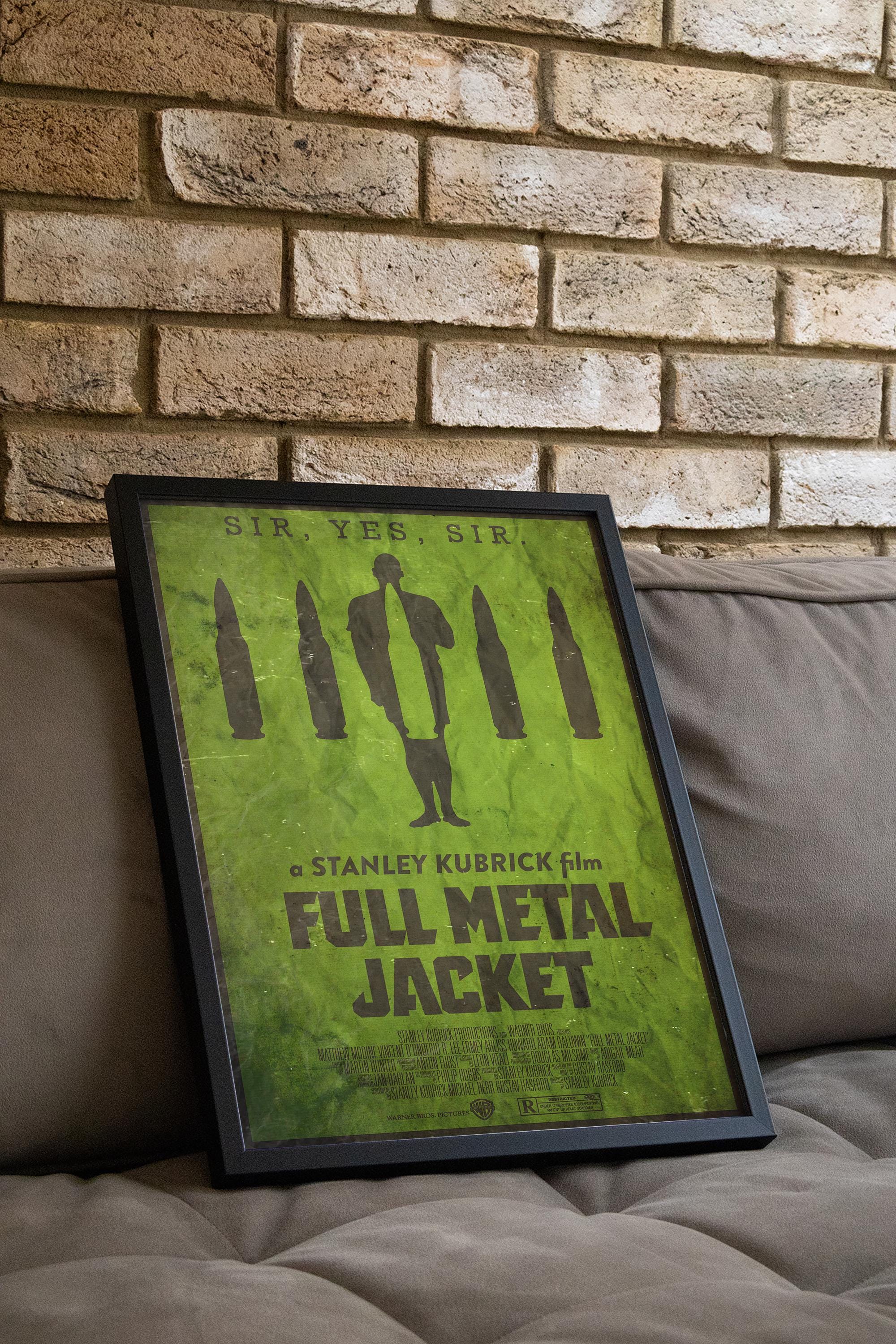 Full Metal Jacket Movie Poster - Wall Art Print, Cult Film, War Movie, Gift for Film Lovers