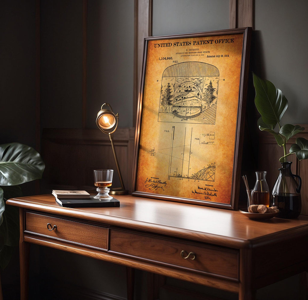 Apparatus for Producing Stage Effects Patent Poster - Vintage Print, Theater & Cinema Wall Art, Retro Decor (US1104846-2)