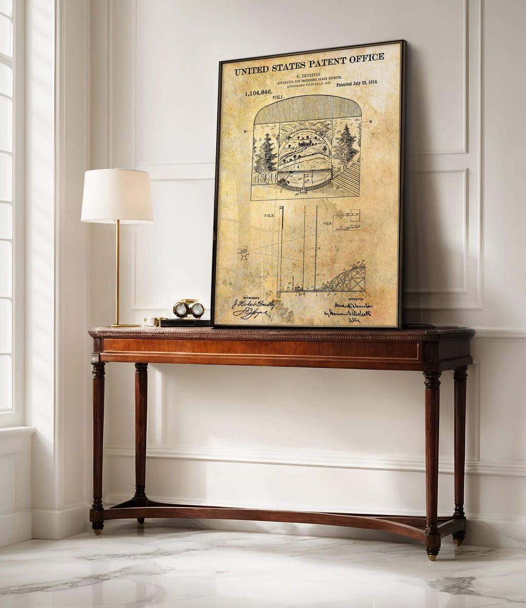Apparatus for Producing Stage Effects Patent Poster - Vintage Print, Theater & Cinema Wall Art, Retro Decor (US1104846-2)