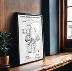 Motion Picture Machine (Howell 1) Patent Poster – Retro movie print, industrial wall art, tech office decor (US1038586-1)