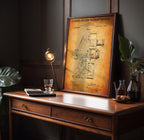 Motion Picture Machine (Howell) Patent Poster – Retro movie print, industrial wall art, tech office decor (US1038586-2)