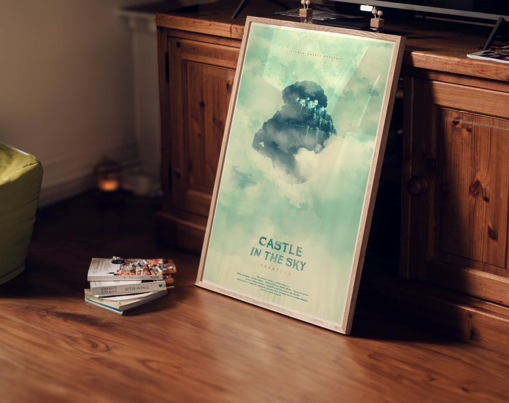 Castle in the Sky Movie Poster - Studio Ghibli Wall Art, Japanese Animation Print, Anime Fantasy Decor, Gift Idea for Ghibli Fans
