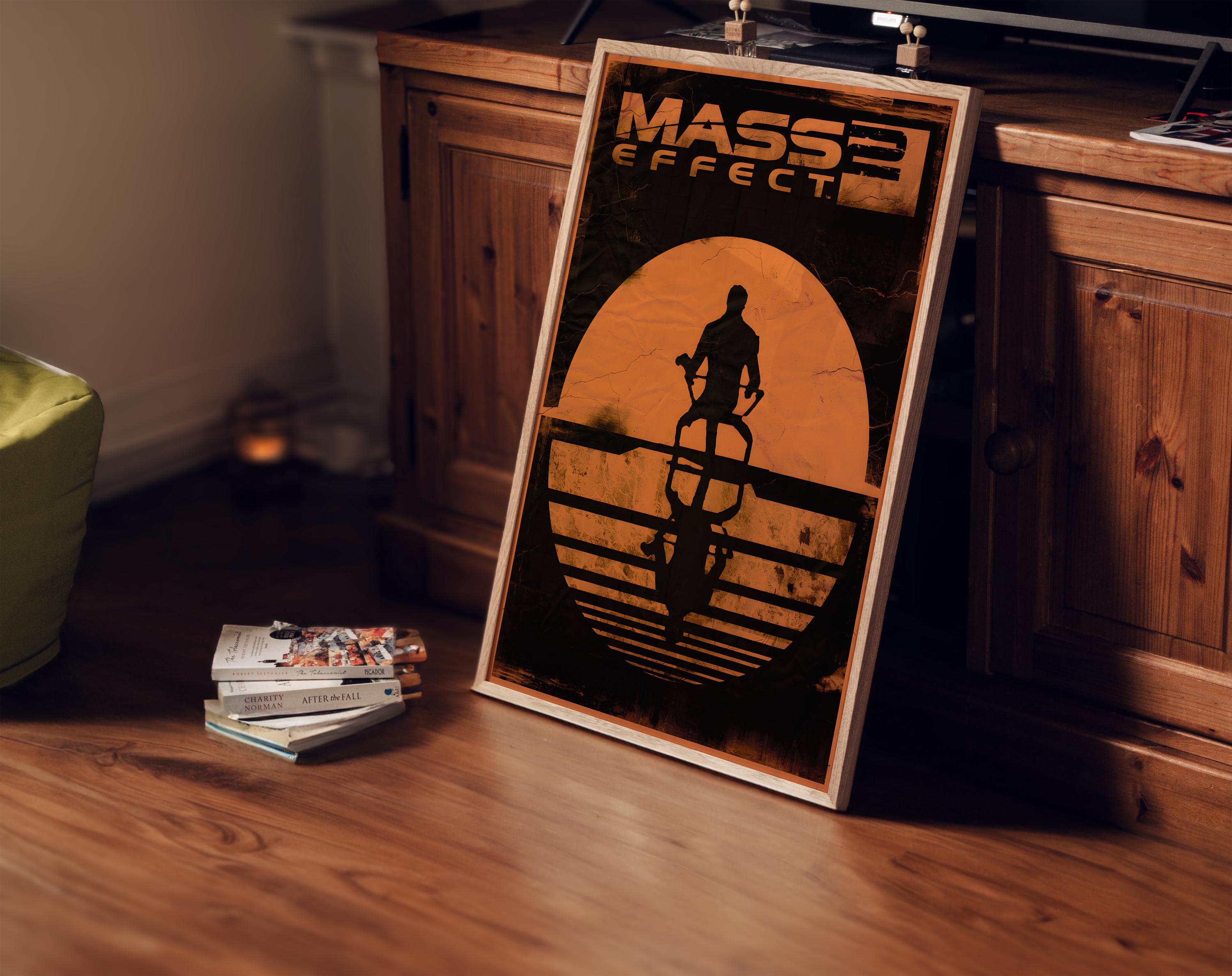 Mass Effect 2 Poster - Sci Fi RPG Gaming Print, Futuristic Wall Art for Gamers, Gift Idea for Video Game Fans