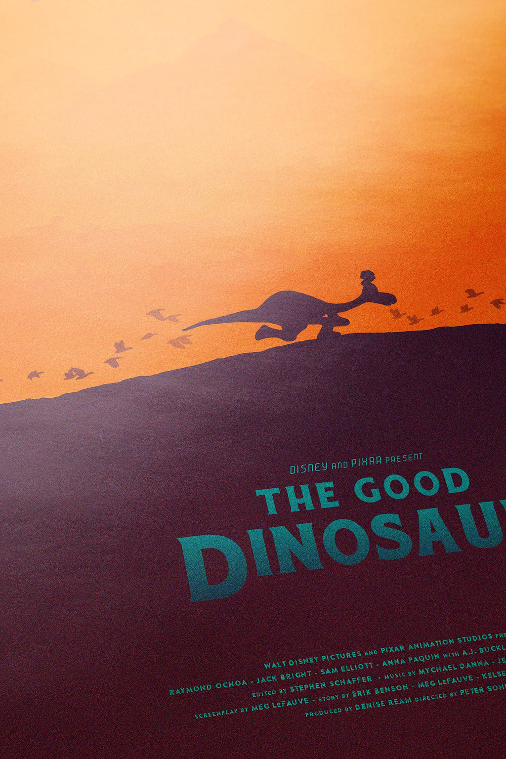 The Good Dinosaur Movie Poster - Pixar Wall Art Print, Animated Film Poster, Kids Room Decor, Disney Gift Idea for Fans