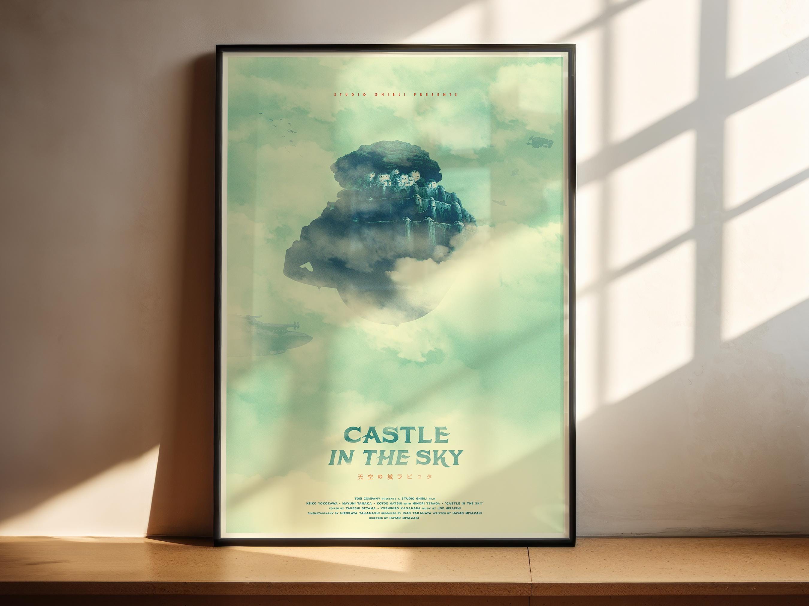 Castle in the Sky Movie Poster - Studio Ghibli Wall Art, Japanese Animation Print, Anime Fantasy Decor, Gift Idea for Ghibli Fans