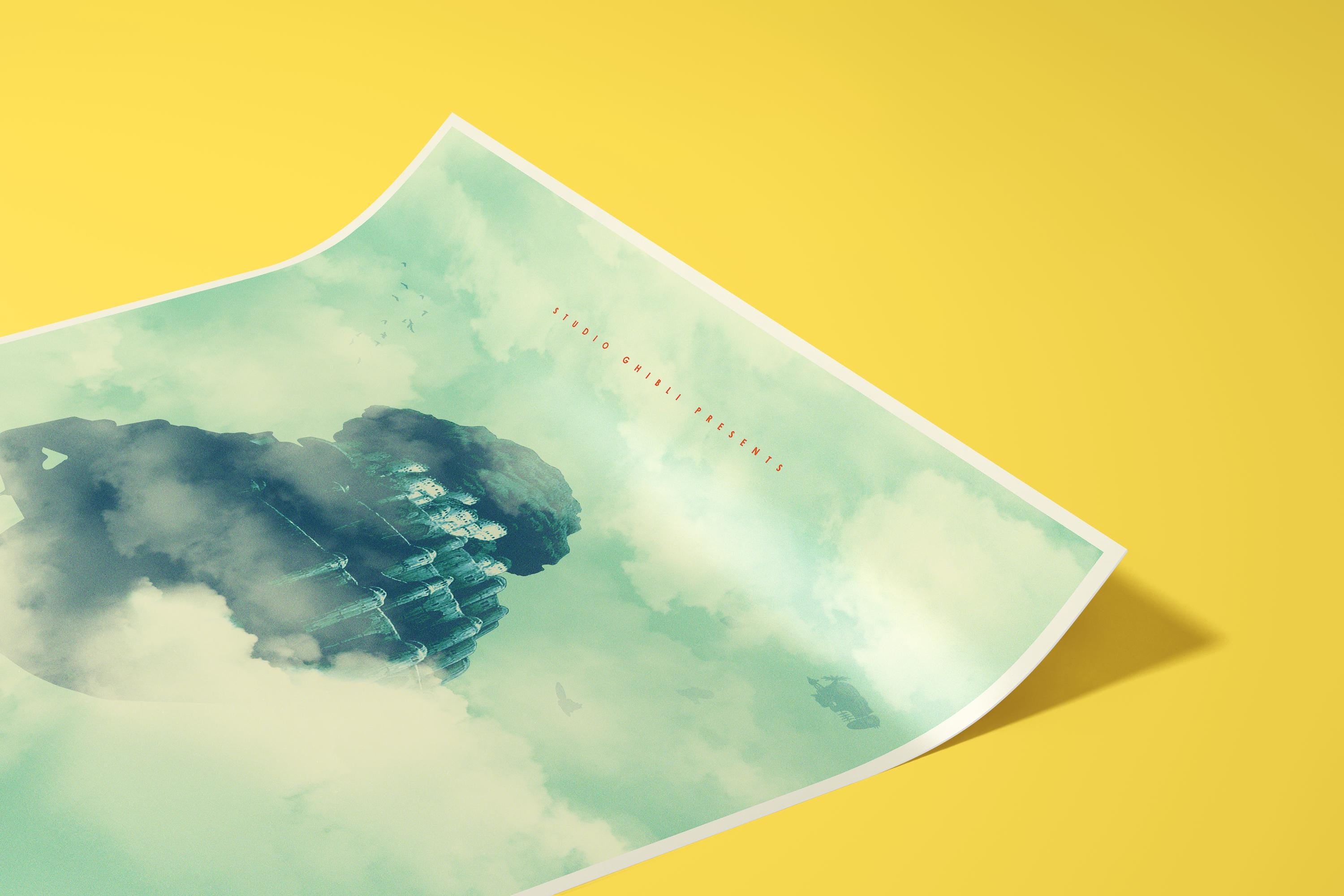 Castle in the Sky Movie Poster - Studio Ghibli Wall Art, Japanese Animation Print, Anime Fantasy Decor, Gift Idea for Ghibli Fans