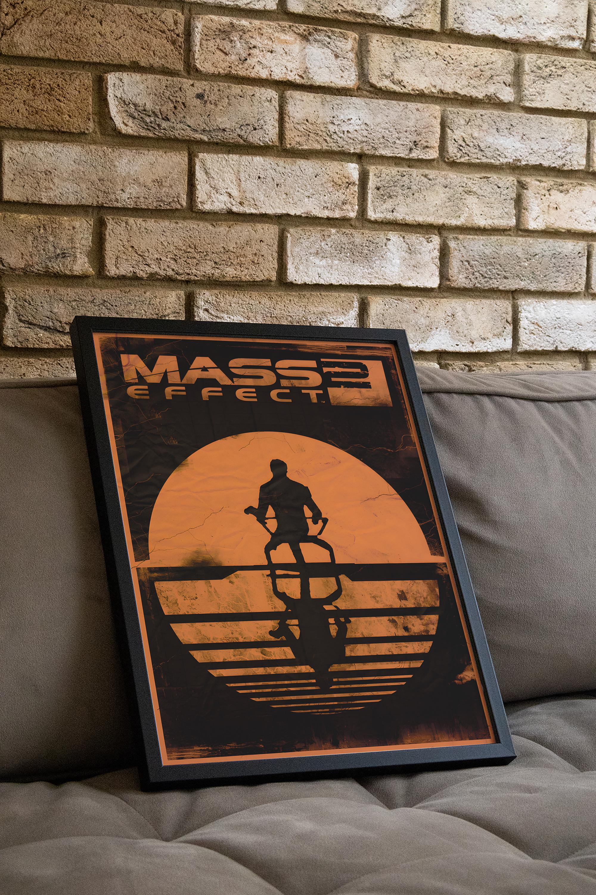 Mass Effect 2 Poster - Sci Fi RPG Gaming Print, Futuristic Wall Art for Gamers, Gift Idea for Video Game Fans
