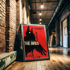 The Birds Alfred Hitchcock Movie Poster - Nature Thriller Art Print, Classic Cinema Decor, Suspense Fan Gift Idea