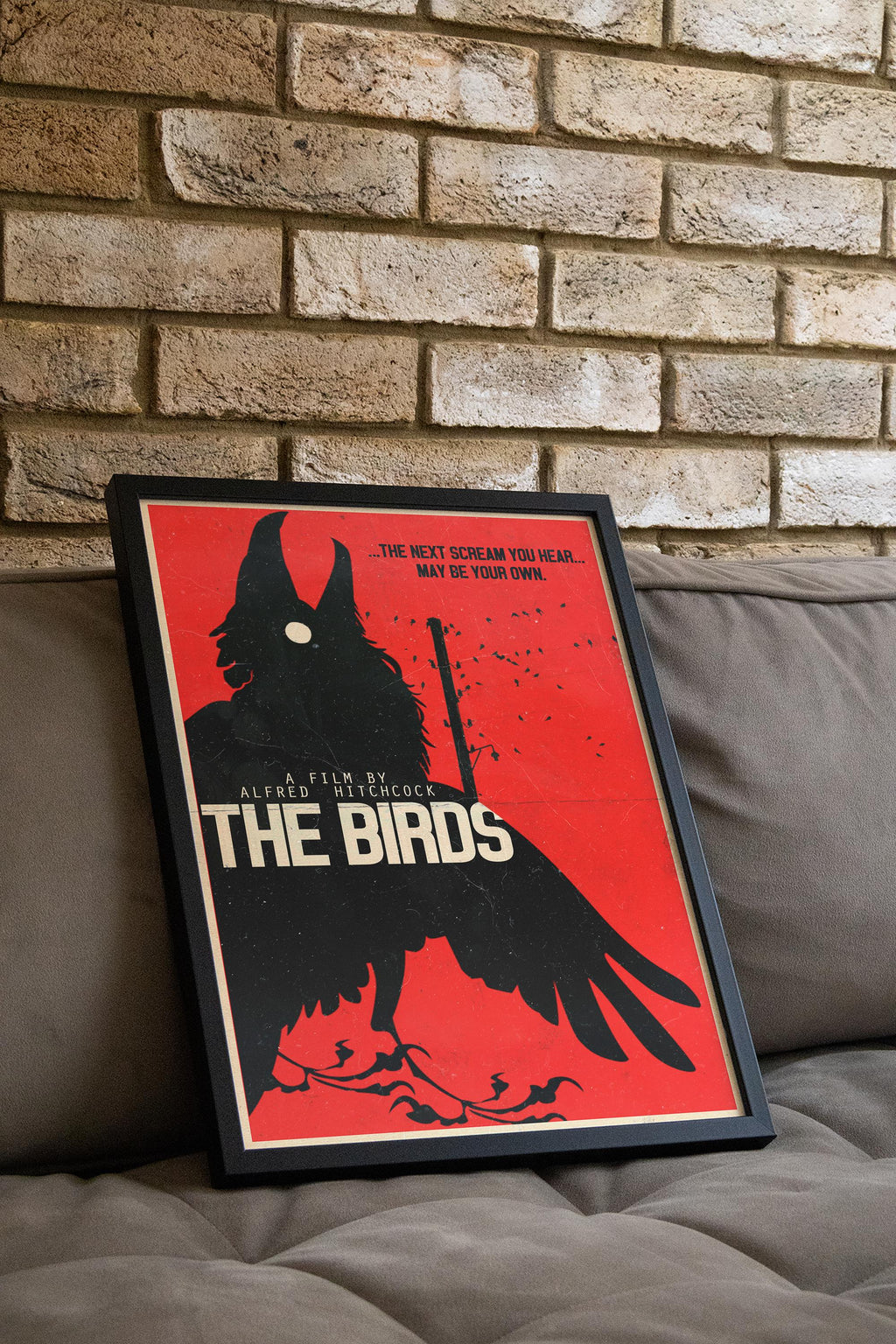 The Birds Alfred Hitchcock Movie Poster - Nature Thriller Art Print, Classic Cinema Decor, Suspense Fan Gift Idea