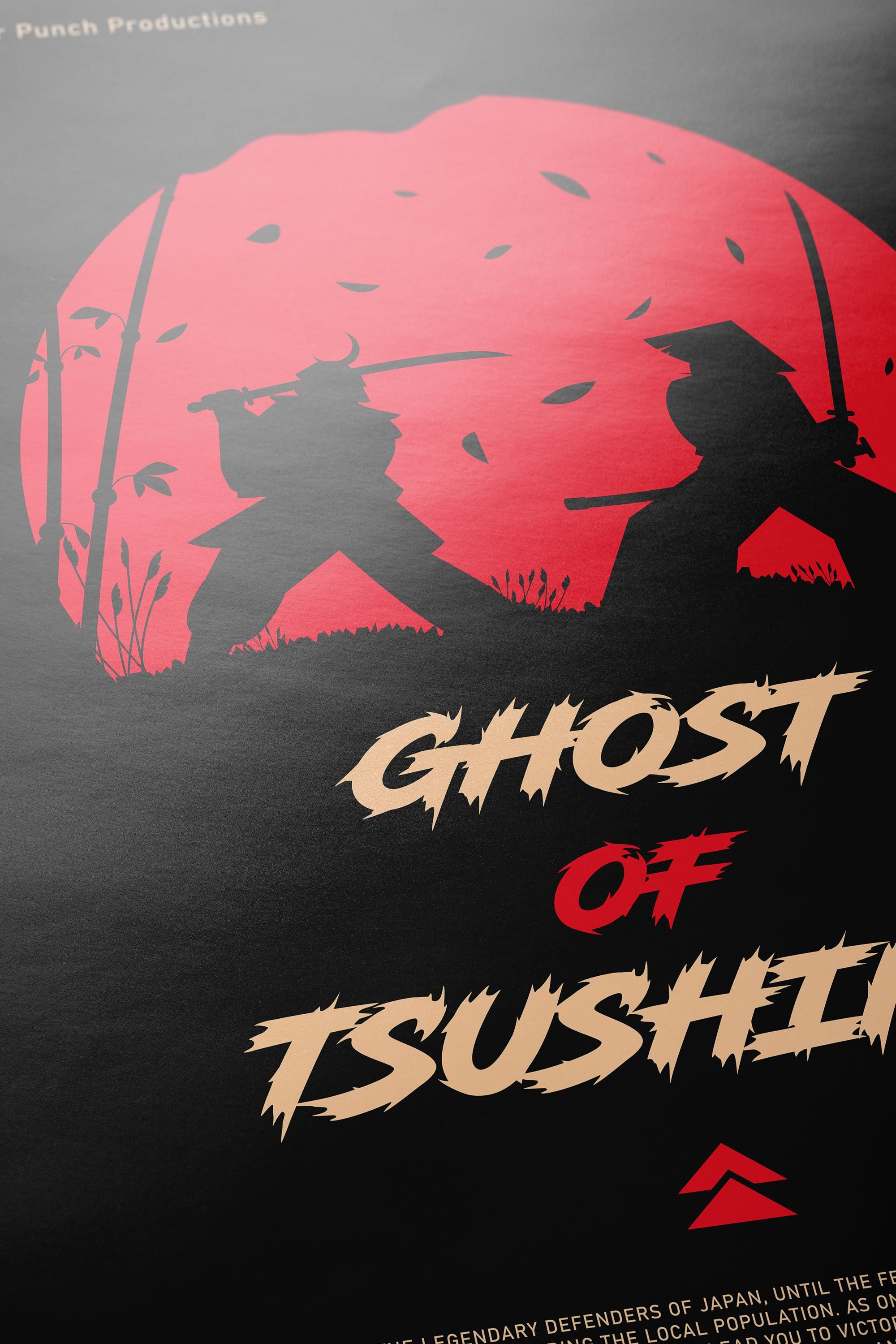 Ghost of Tsushima Poster - Samurai Action Game Art Print, Epic Gamer Wall Decor, Gift Idea for Video Game Fans
