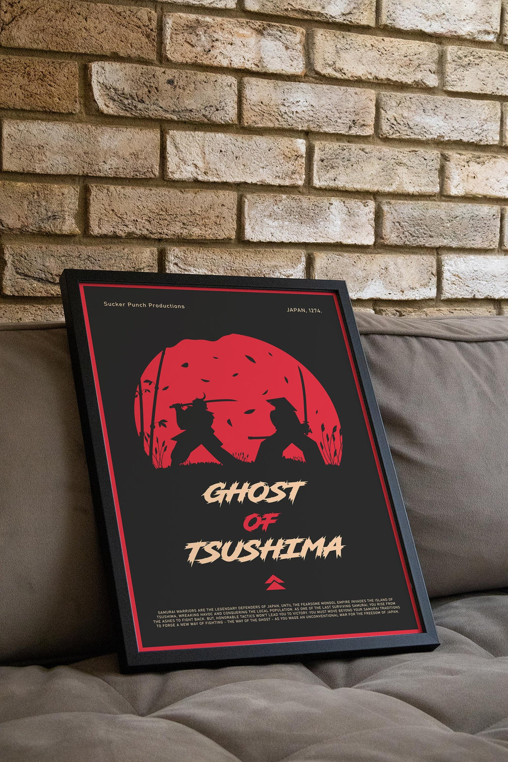 Ghost of Tsushima Poster - Samurai Action Game Art Print, Epic Gamer Wall Decor, Gift Idea for Video Game Fans
