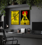 Kill Bill Vol 1 & 2 Movie Poster Set - Complete Tarantino Saga Print, Action Revenge Film Decor, Cult Fan Gift