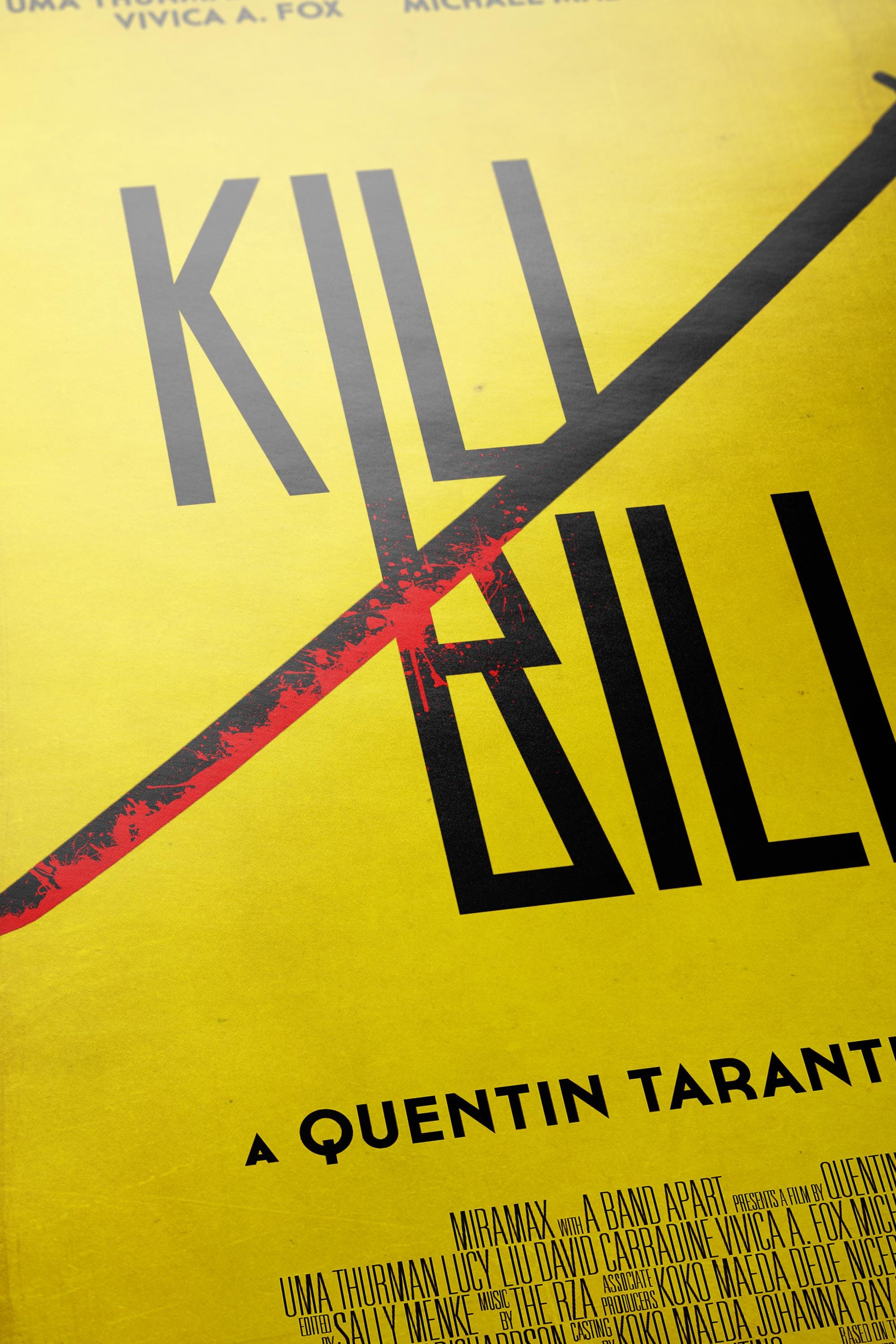 Kill Bill Vol 1 & 2 Movie Poster Set - Complete Tarantino Saga Print, Action Revenge Film Decor, Cult Fan Gift