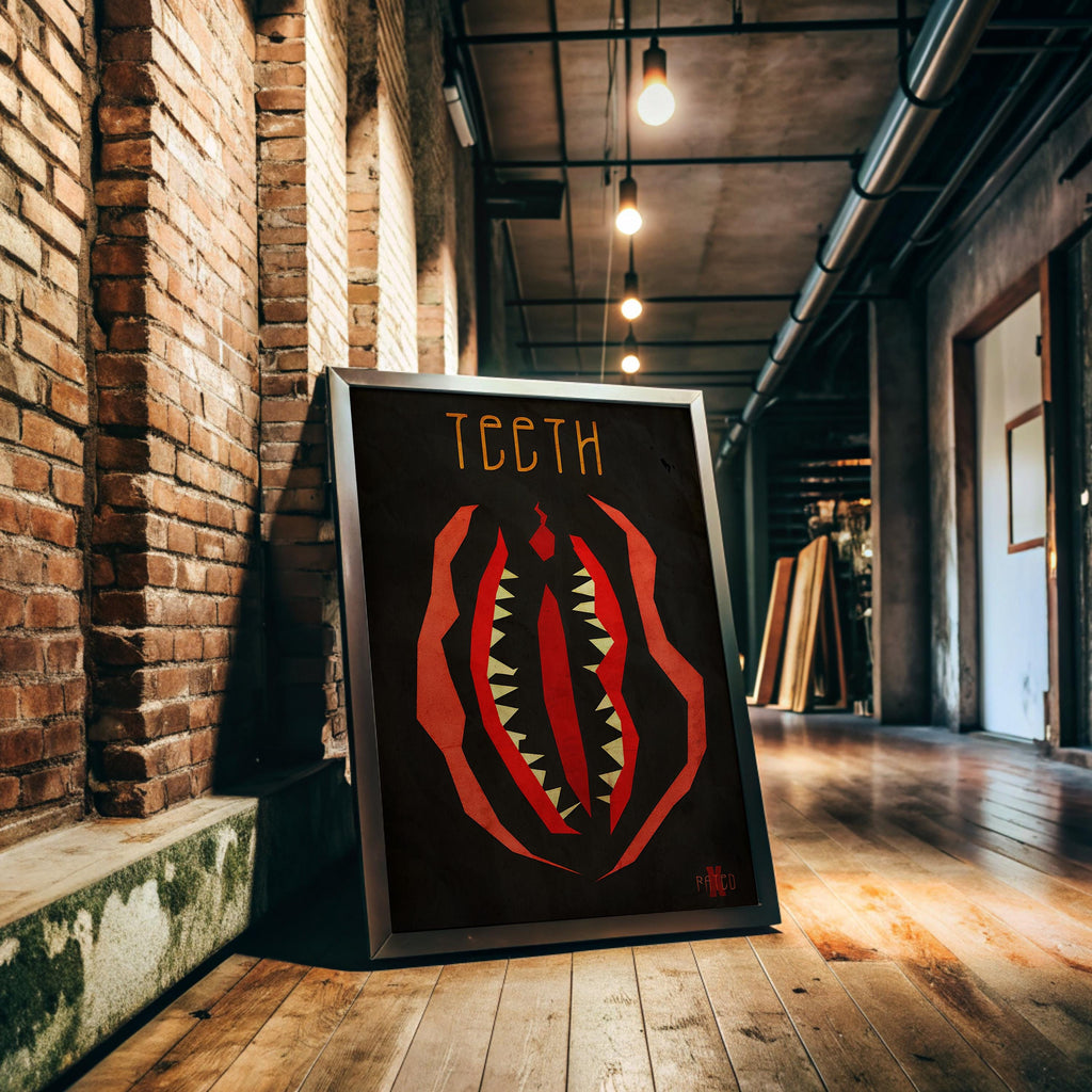 Teeth Horror Comedy Movie Poster - Body Horror Cult Print, Indie Cinema Decor, B Movie Fan Gift Idea