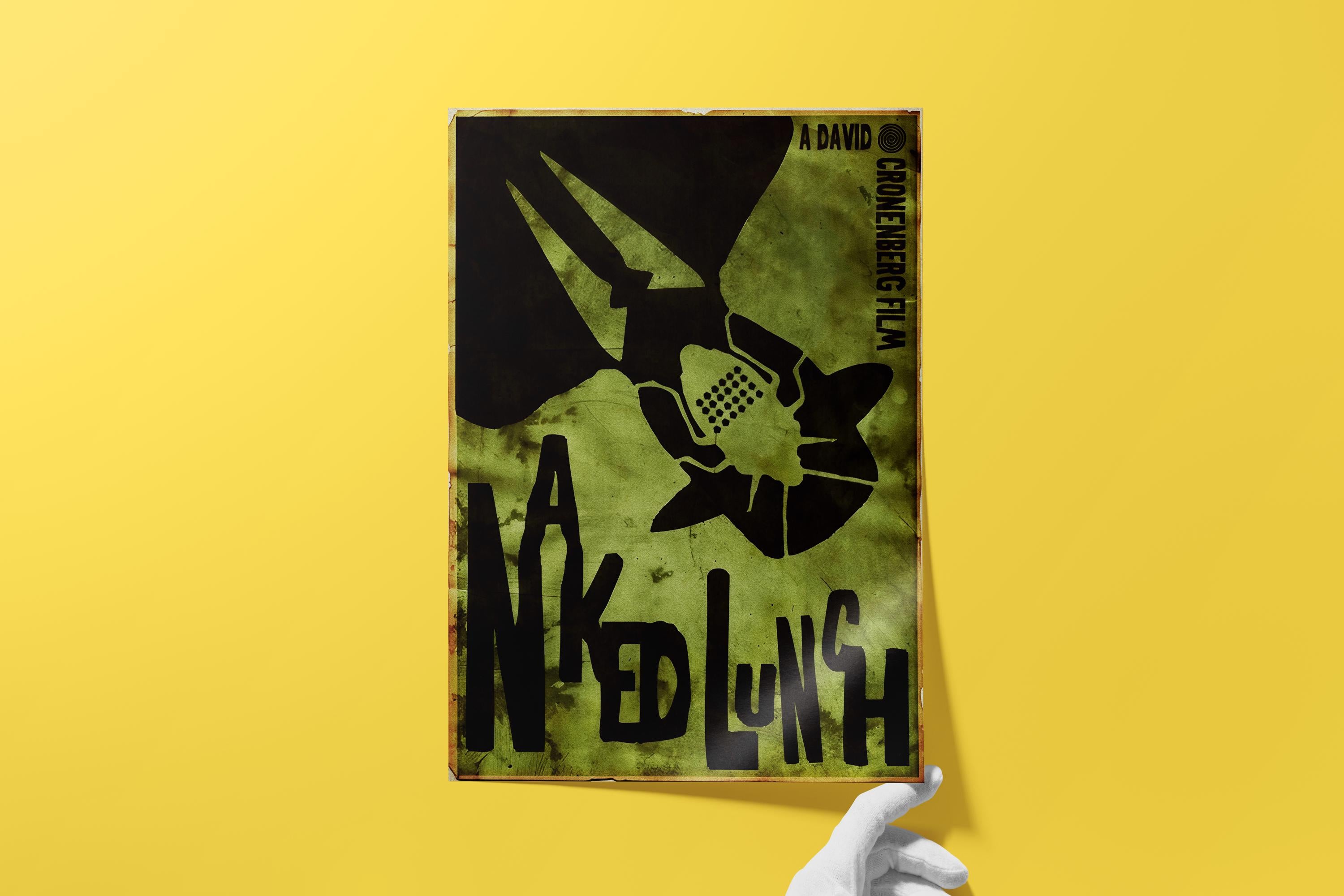 Naked Lunch Cult Movie Poster - Cronenberg Surrealist Art Print, Burroughs Cinema Decor, Experimental Fan Gift