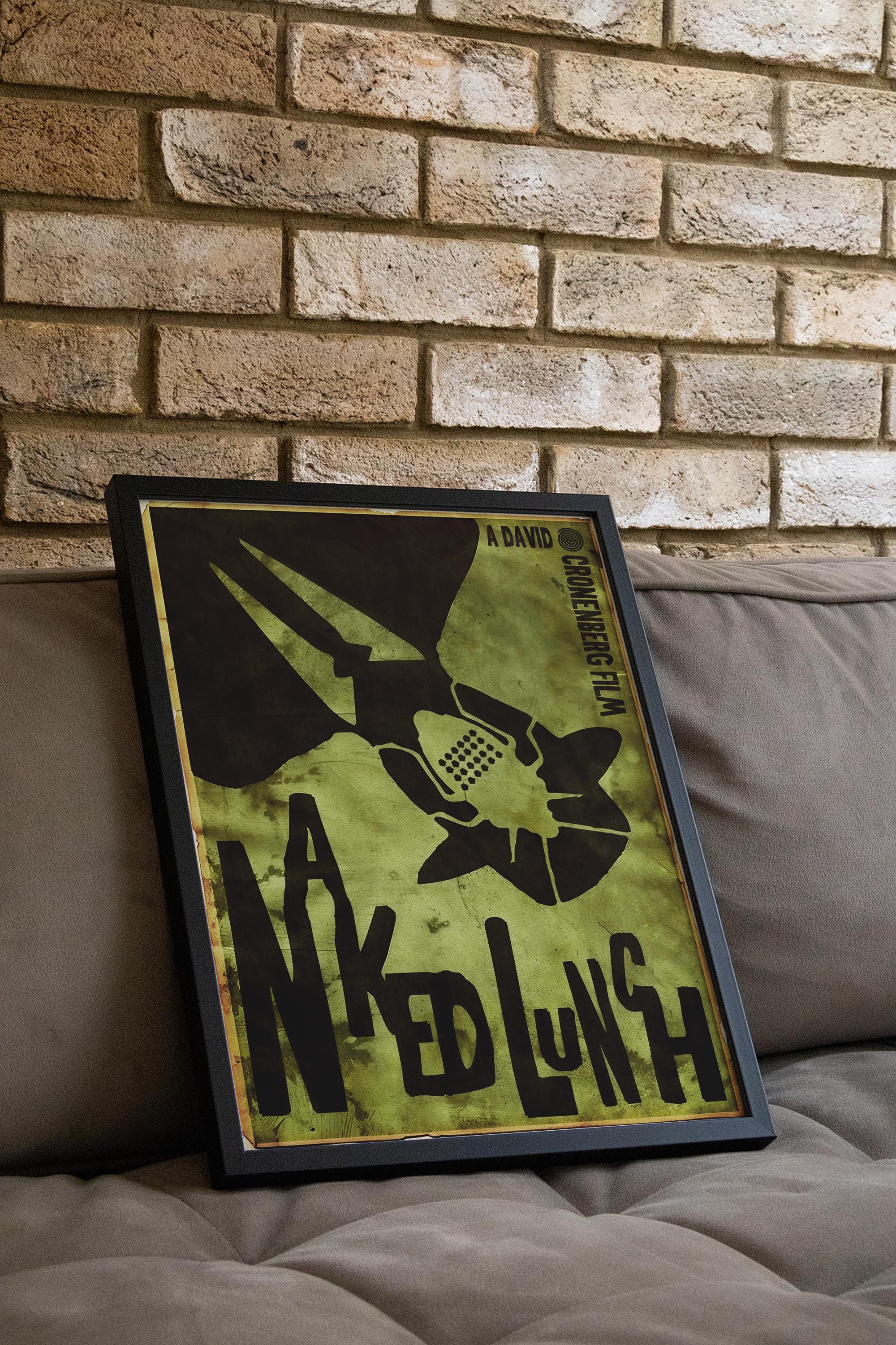 Naked Lunch Cult Movie Poster - Cronenberg Surrealist Art Print, Burroughs Cinema Decor, Experimental Fan Gift