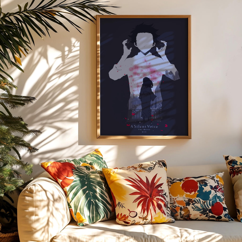 A Silent Voice Anime Movie Poster - Shoya Shoko Art Print, Emotional Drama Decor, Japanese Animation Fan Gift