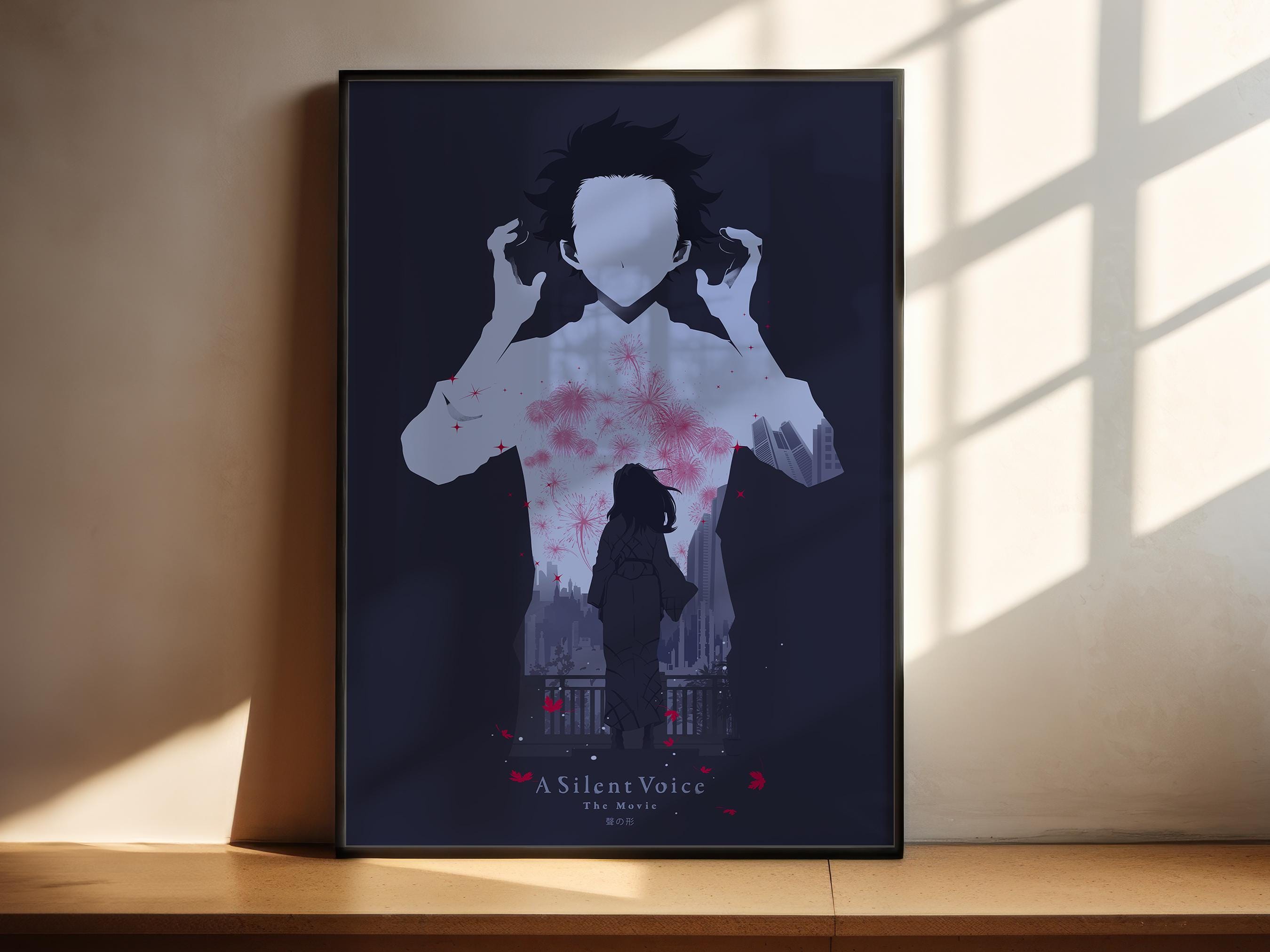 A Silent Voice Anime Movie Poster - Shoya Shoko Art Print, Emotional Drama Decor, Japanese Animation Fan Gift