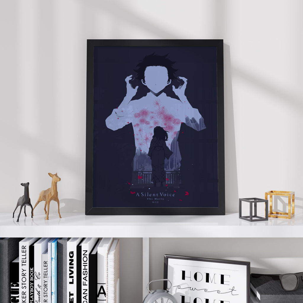 A Silent Voice Anime Movie Poster - Shoya Shoko Art Print, Emotional Drama Decor, Japanese Animation Fan Gift