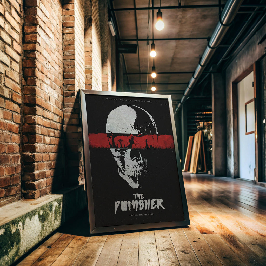 Marvel's The Punisher TV Show Poster - Frank Castle Vigilante Print, Dark Comic Wall Art, Marvel Fan Gift Idea