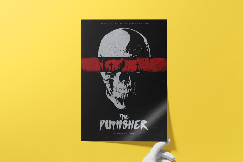 Marvel's The Punisher TV Show Poster - Frank Castle Vigilante Print, Dark Comic Wall Art, Marvel Fan Gift Idea