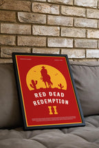 Red Dead Redemption 2 Poster - Western Video Game Print, Rockstar Gamer Decor, Gift for Cowboy Gaming Room