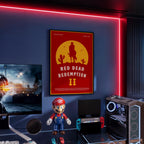Red Dead Redemption 2 Poster - Western Video Game Print, Rockstar Gamer Decor, Gift for Cowboy Gaming Room