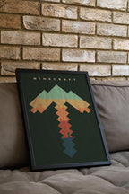 Minecraft Poster - Pixel Art Gaming Print, Gamer Room Decor, Retro Game Wall Art, Gift for Minecraft Fans