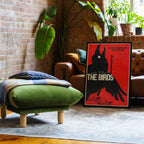 The Birds Alfred Hitchcock Movie Poster - Nature Thriller Art Print, Classic Cinema Decor, Suspense Fan Gift Idea