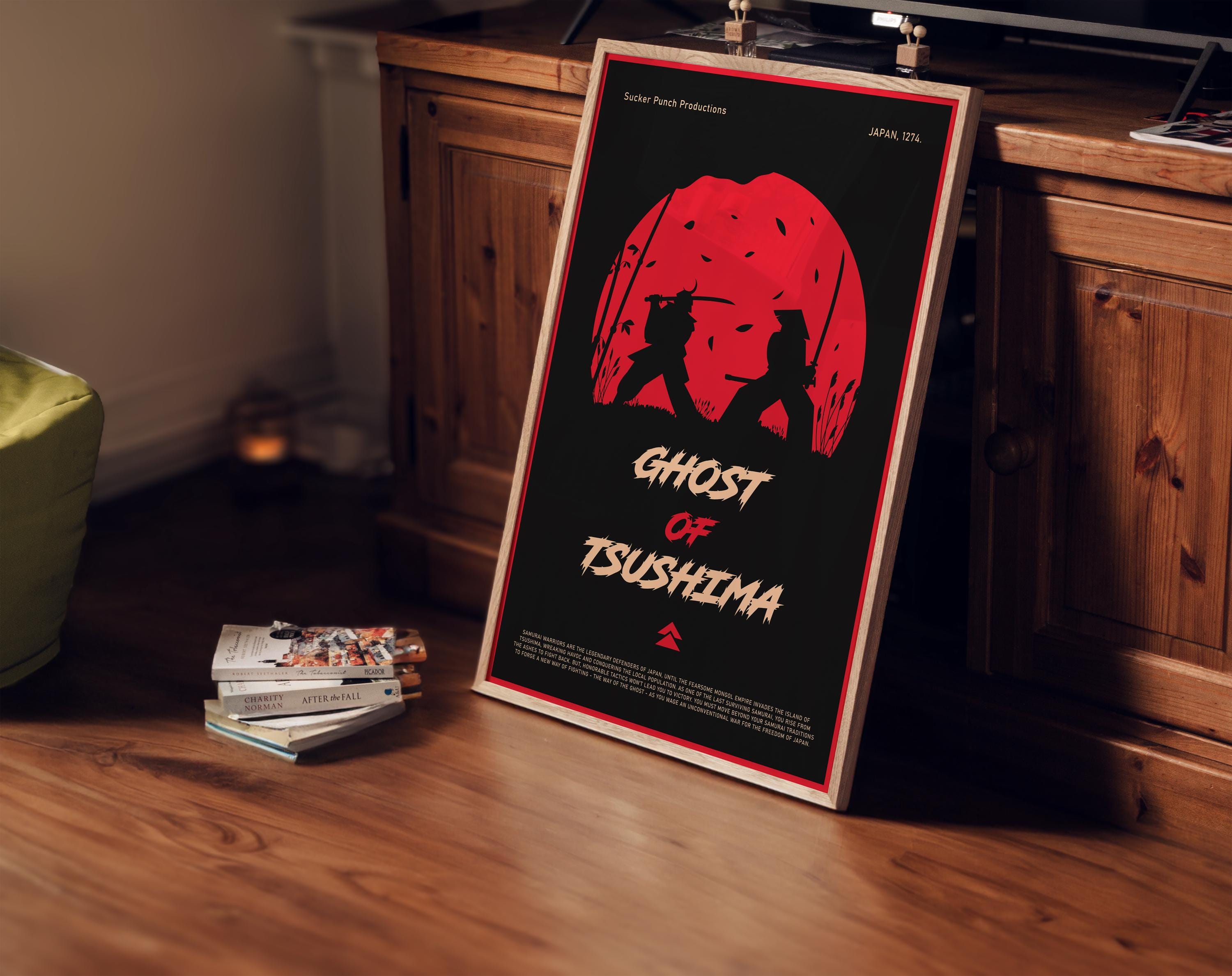 Ghost of Tsushima Poster - Samurai Action Game Art Print, Epic Gamer Wall Decor, Gift Idea for Video Game Fans