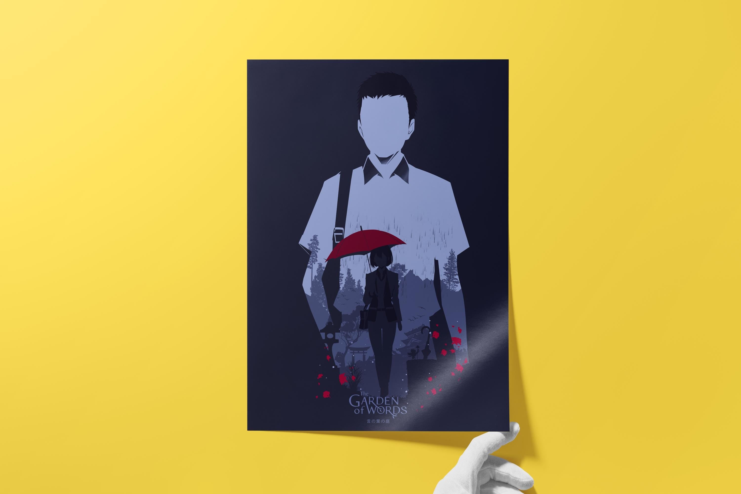 Makoto Shinkai Movie Poster Set of 3 - Your Name, Garden of Words, 5cm per Second Art Print, Japanese Animation Decor, Anime Fan Gift