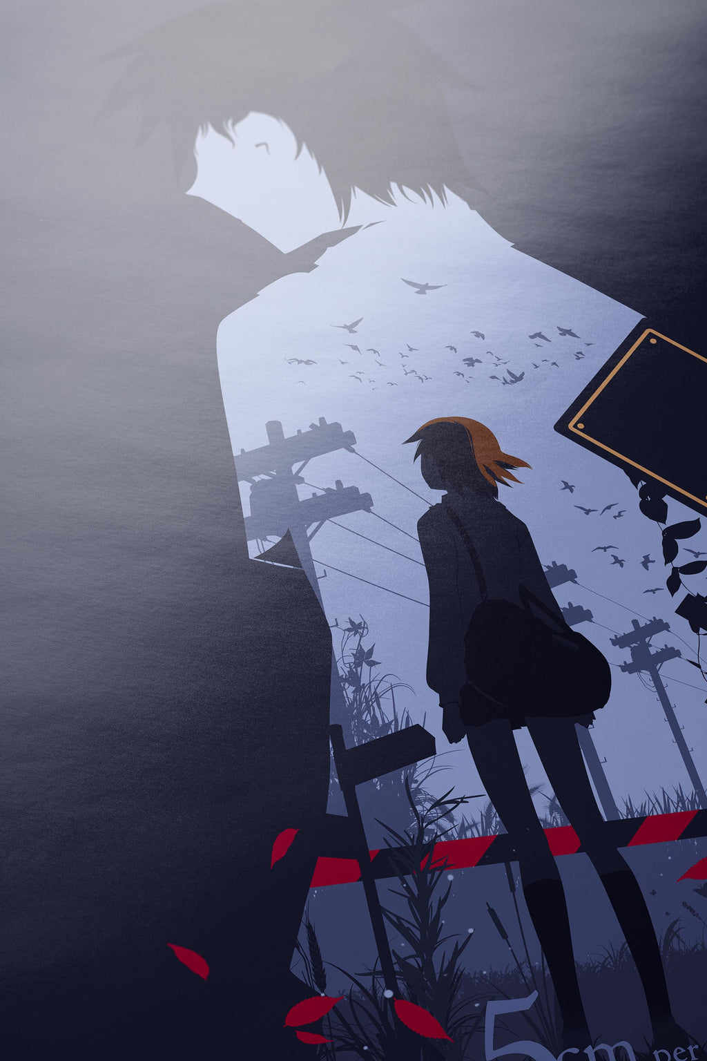 Makoto Shinkai Movie Poster Set of 3 - Your Name, Garden of Words, 5cm per Second Art Print, Japanese Animation Decor, Anime Fan Gift