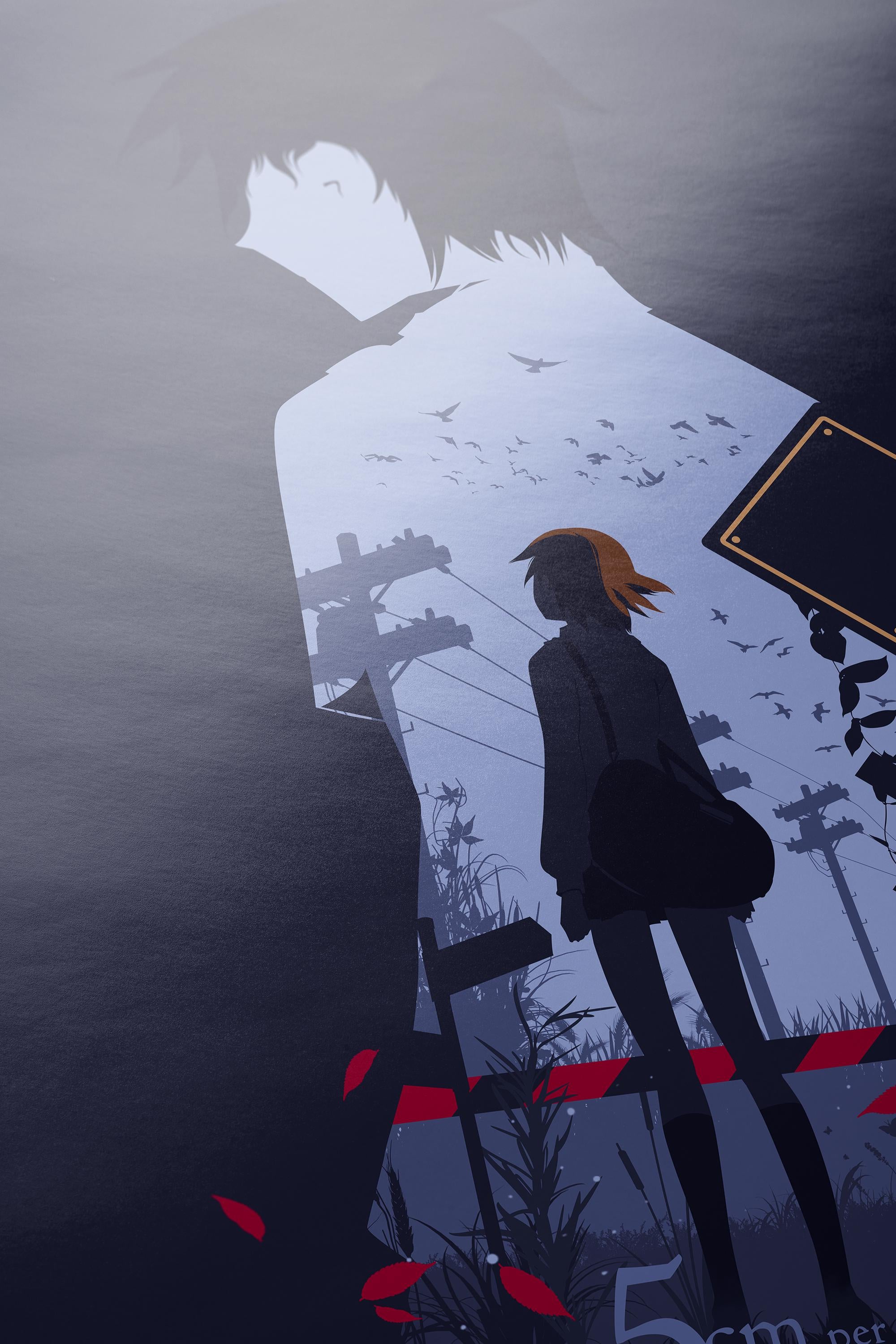 Makoto Shinkai Movie Poster Set of 3 - Your Name, Garden of Words, 5cm per Second Art Print, Japanese Animation Decor, Anime Fan Gift