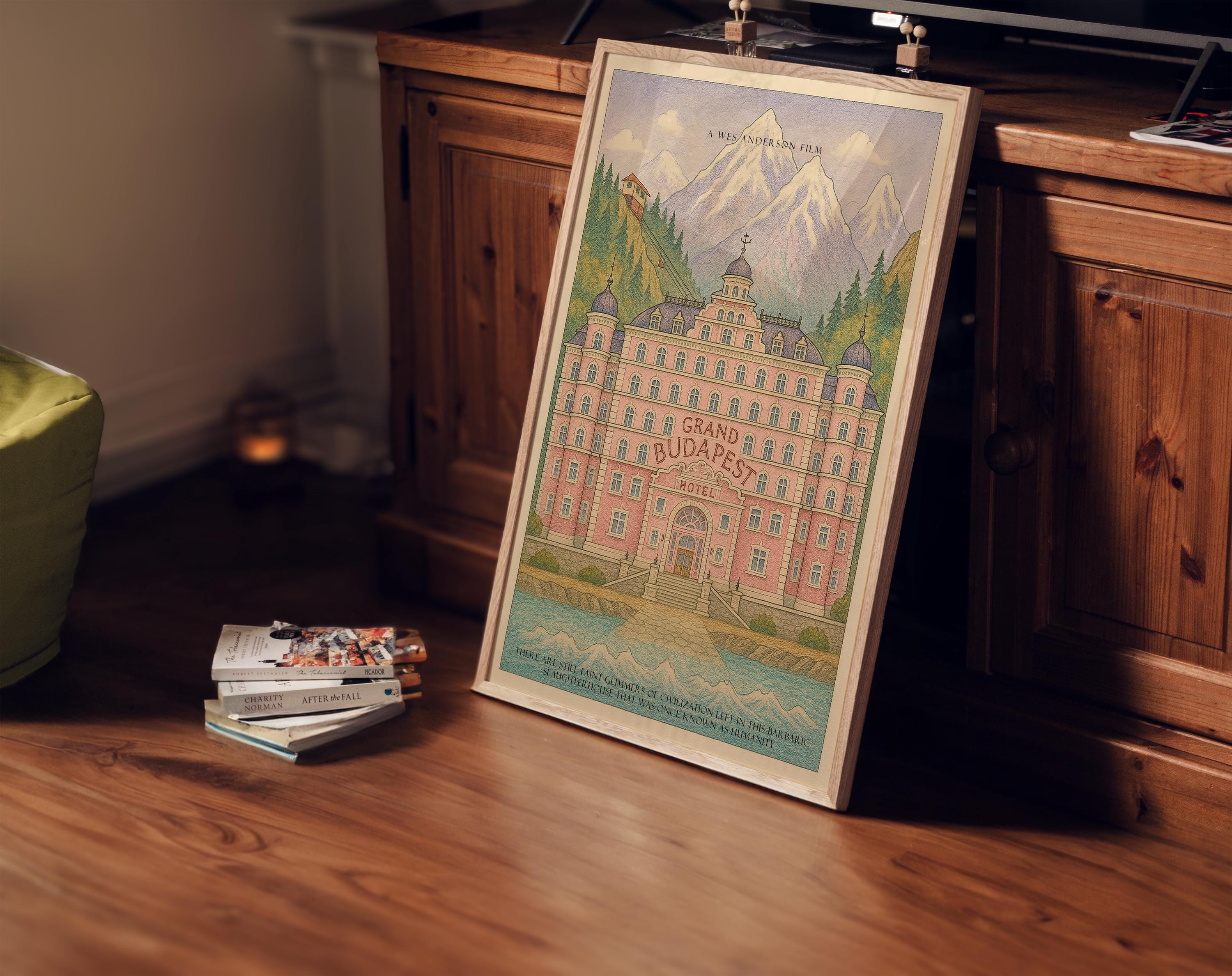 The Grand Budapest Hotel Poster - Wes Anderson Art Print, Comedy Movie Decor, Film Design Fan Gift Idea