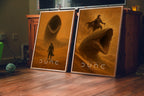 Dune Saga Movie Poster Set of 2 - Villeneuve Complete Sci-Fi Print, Epic Arrakis Decor, Film Fan Gift