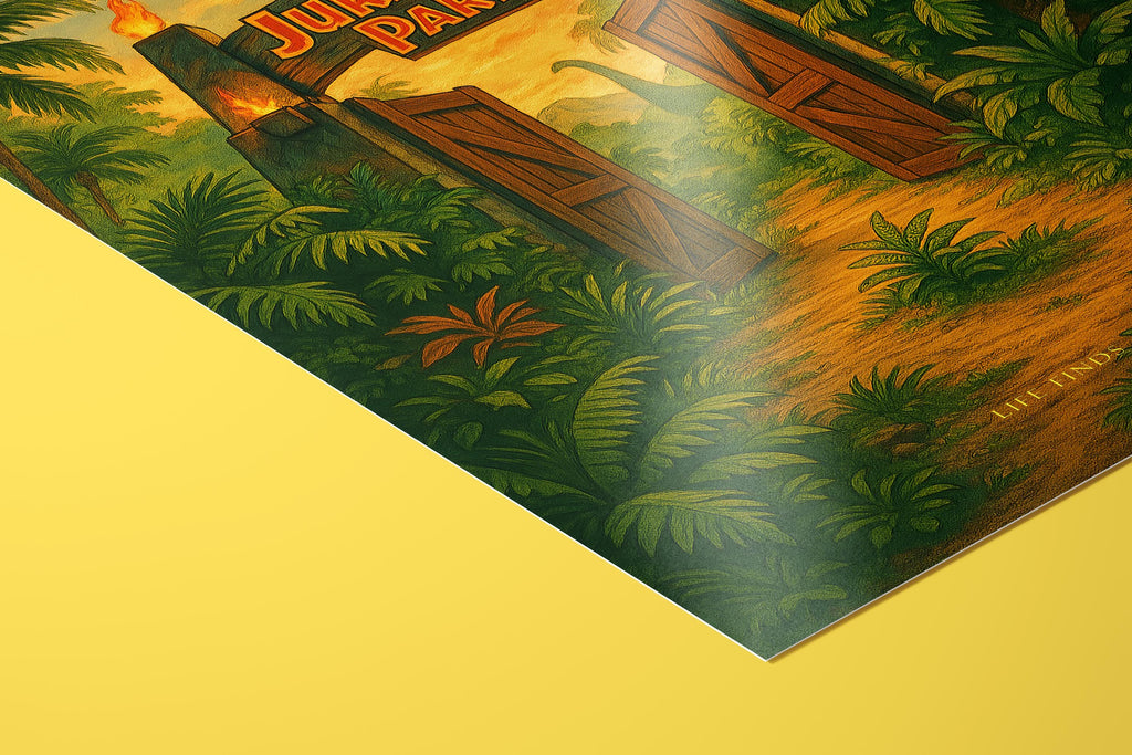 Jurassic Park Cult Movie Poster - Dinosaur Adventure Print, Spielberg Cinema Decor, 90s Fan Gift Idea