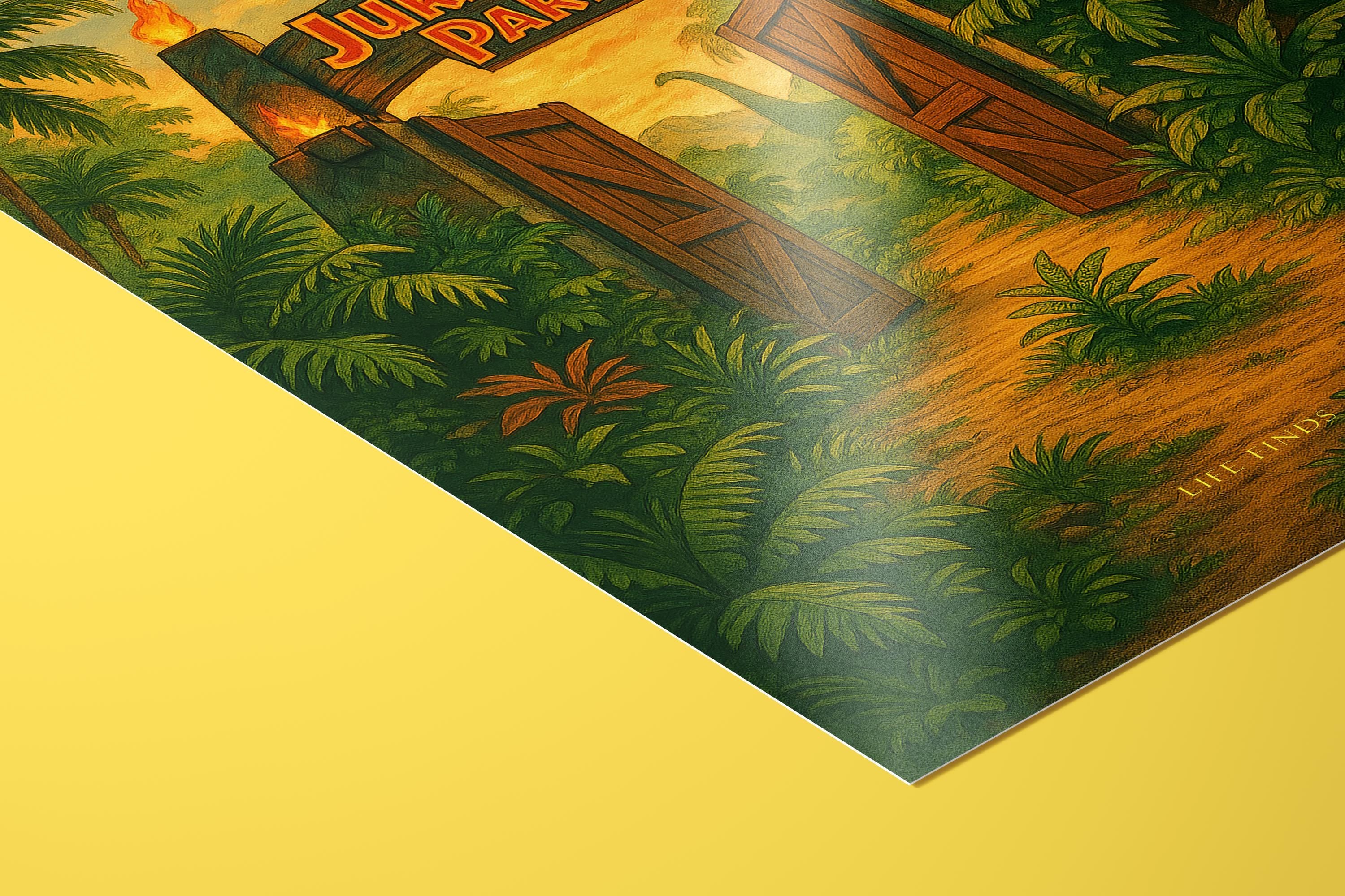 Jurassic Park Cult Movie Poster - Dinosaur Adventure Print, Spielberg Cinema Decor, 90s Fan Gift Idea